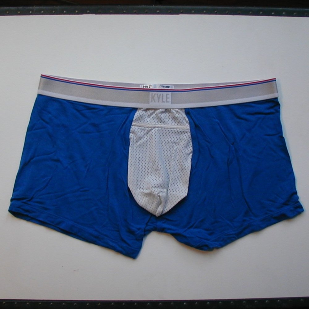 KYLE MESH POUCH TRUNKS - BLUE (Sz:XL)